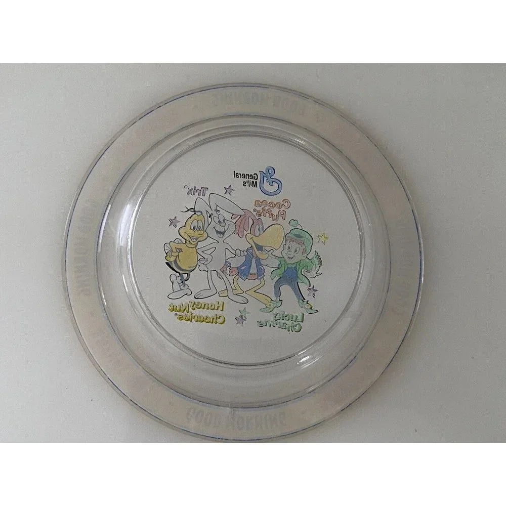 General Mills Cereal Squad Clear Cereal Bowl Good Morning Vintage Rare Good Cond